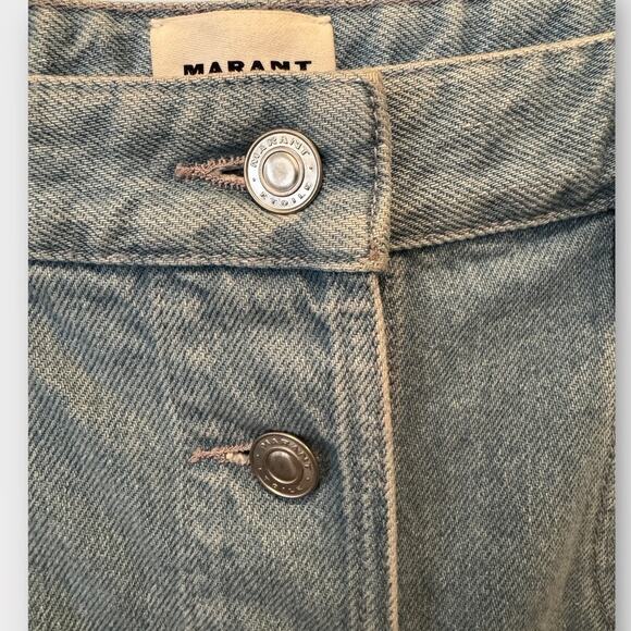 Isabel Marant Étoile Vandy Button Front Denim Skirt Size 42 FR, 10 US - Picture 8 of 15
